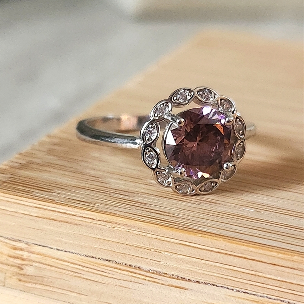 NWT Ryze Sangria Cubic Zirconia .925 Sterling Silver Ring - Size 10